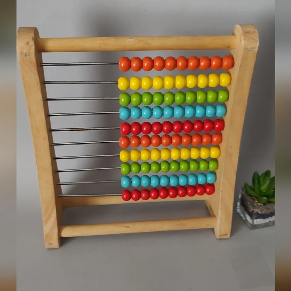 Wooden abacus size standard see pictures for condition multicolor
